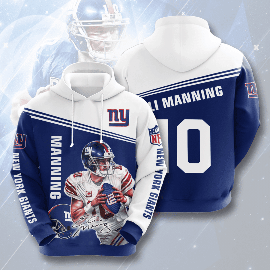 Eli Manning New York Giants 3D All Over Print Hoodie, Zip Hoodie