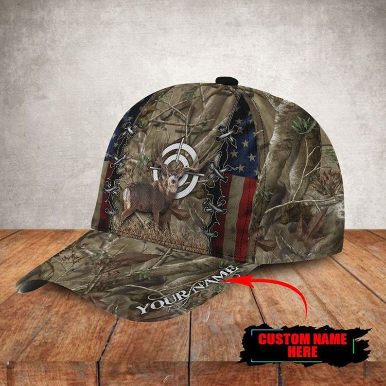 Elk Hunting Personalized Classic Cap, Hunting Hat, Hunter Cap Trucker Hats Custom Hats Gifts For Men & Women