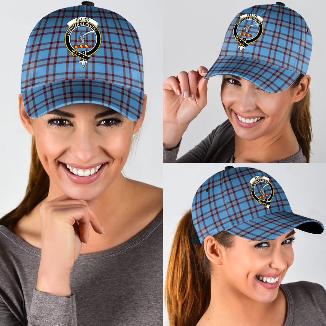 Elliot Ancient Tartan Baseball Cap, Tartan Plaid Cap with Family Crest K23 Trucker Hats Custom Hats Gifts For Men & Women
