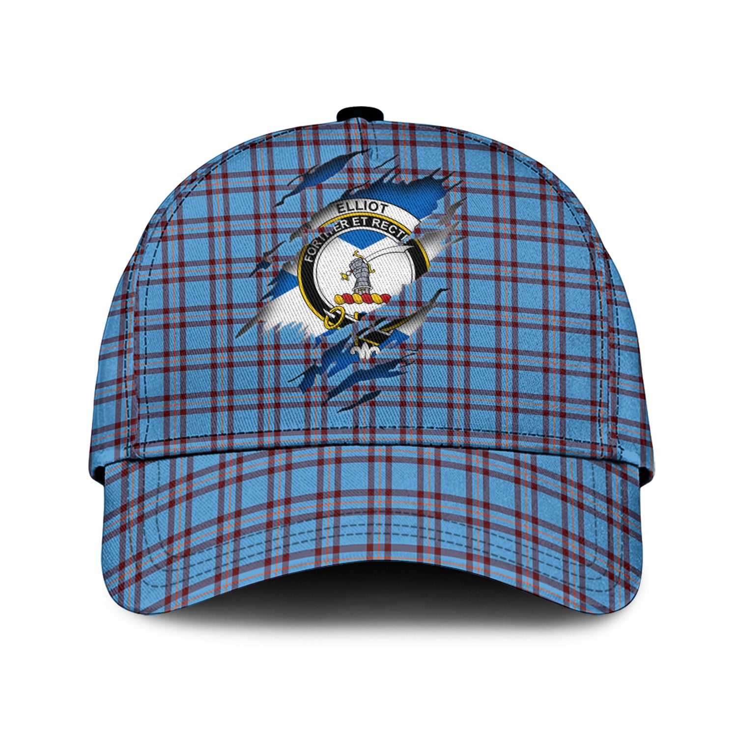 Elliot Ancient Tartan Plaid Cap, Family Crest In Me Style Tartan Baseball Cap TS23 Trucker Hats Custom Hats Gifts For Men & Women