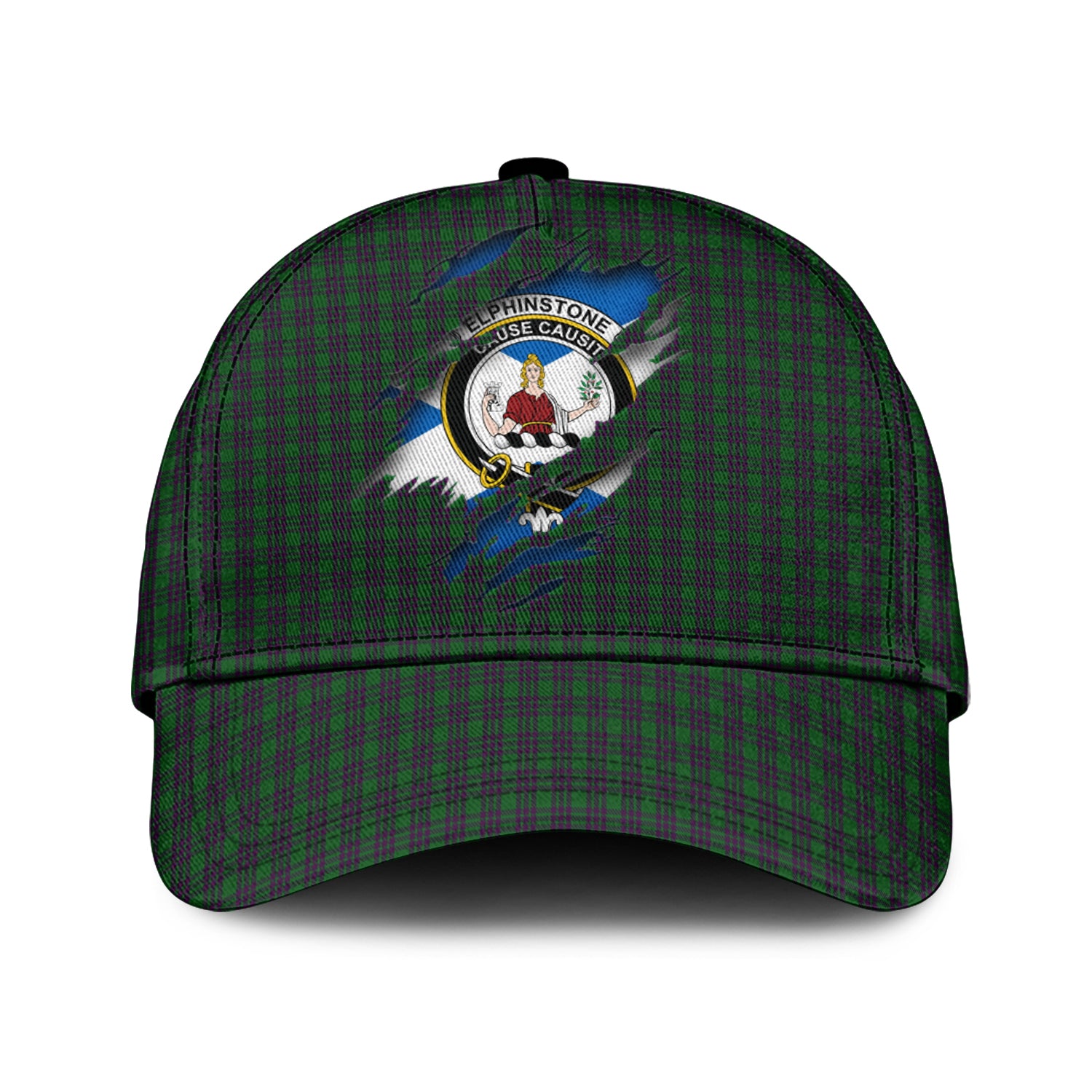 Elphinstone Tartan Plaid Cap, Family Crest In Me Style Tartan Baseball Cap TS23 Trucker Hats Custom Hats Gifts For Men & Women