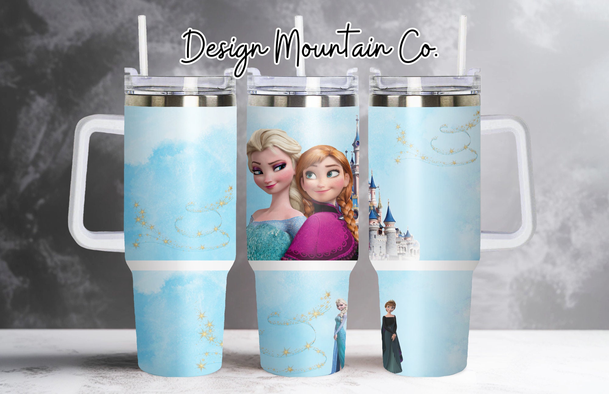 Elsa and Anna Frozen Disney Cartoon Custom Stanley Cup 40 oz 30 oz Tumbler With HandleTVC2301913