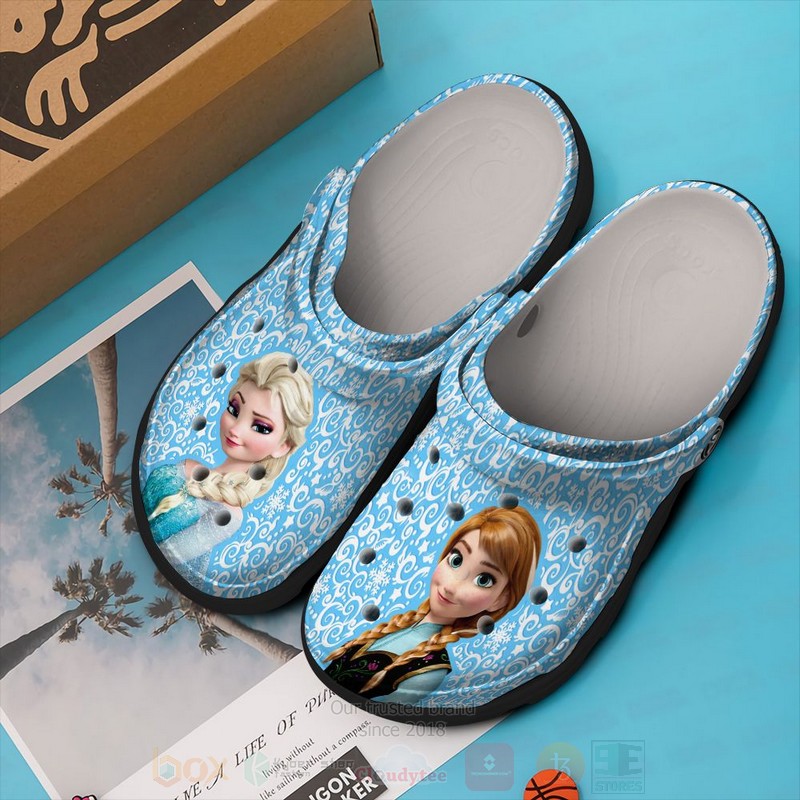 Elsa and Anna Frozen Movie Crocs Crocband Clogs Shoes Comfortable For Men Women and Kids