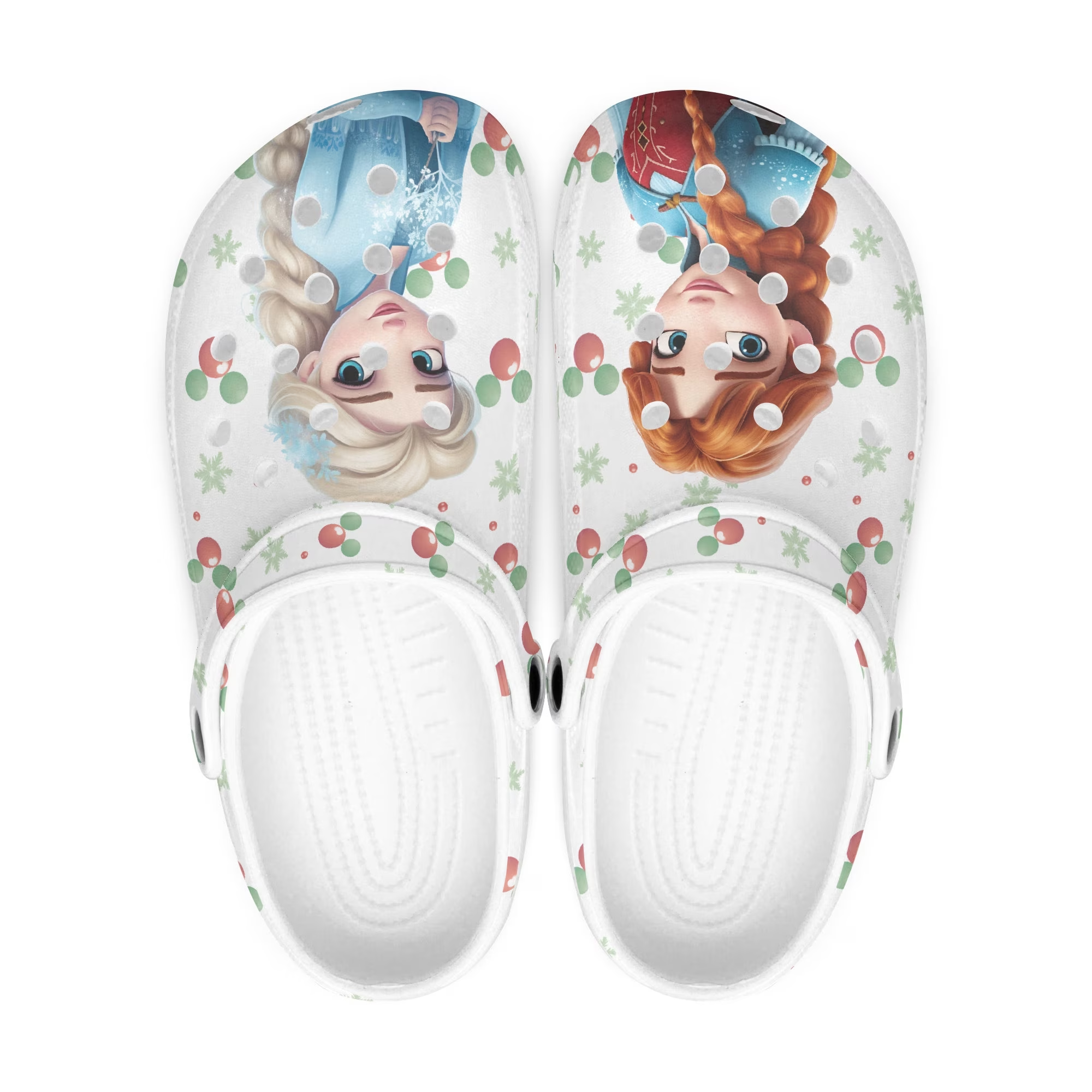 Elsa And Anna Frozen Movie Crocs Crocband Clogs Shoes Comfortable For Men Women and Kids