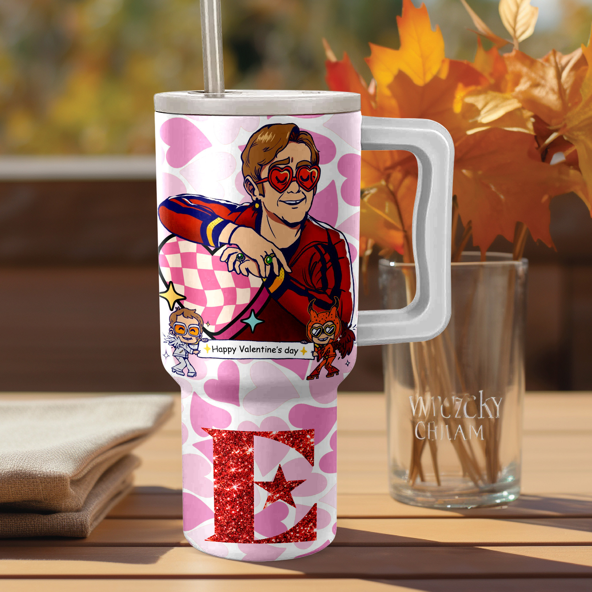 Elton John Happy Valentine Music Custom Stanley Cup 40 oz 30 oz Tumbler With HandleTVC2301153 - Image 2