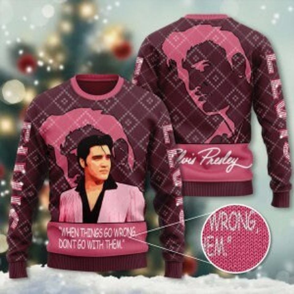 Elvis Christmas Sweater 2023, Elvis Presley All Over Print Season Ugly Christmas