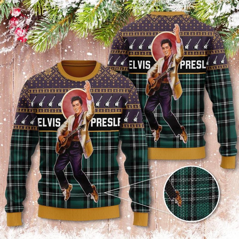 Elvis Presley 3D Ugly Sweater A Fun Way To Celebrate Christmas Ã¢â‚¬â€œ Xmas Sweaters