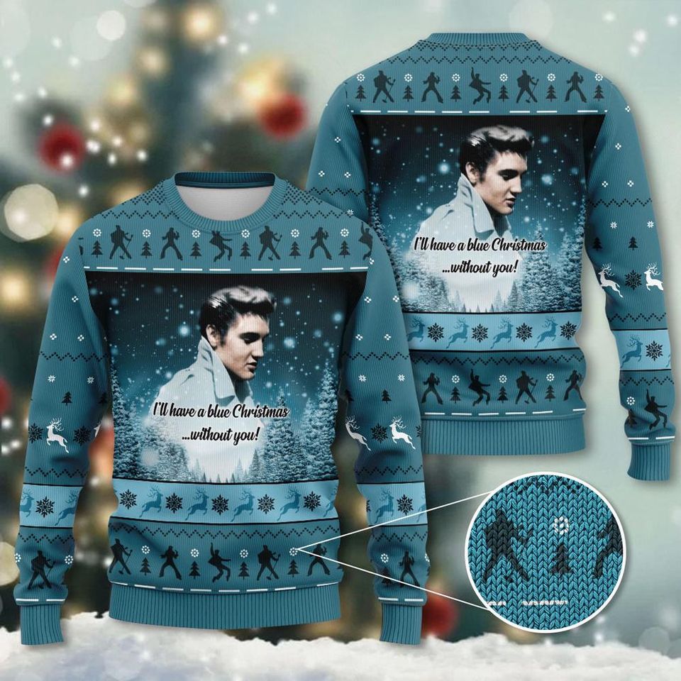 Elvis Presley 3D Ugly Sweater A Holiday Must For Music Lovers Ã¢â‚¬â€œ Xmas Sweaters