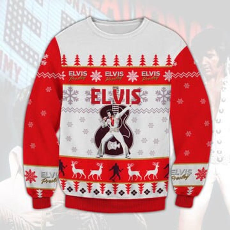 Elvis Presley All Over Print Christmas Sweater