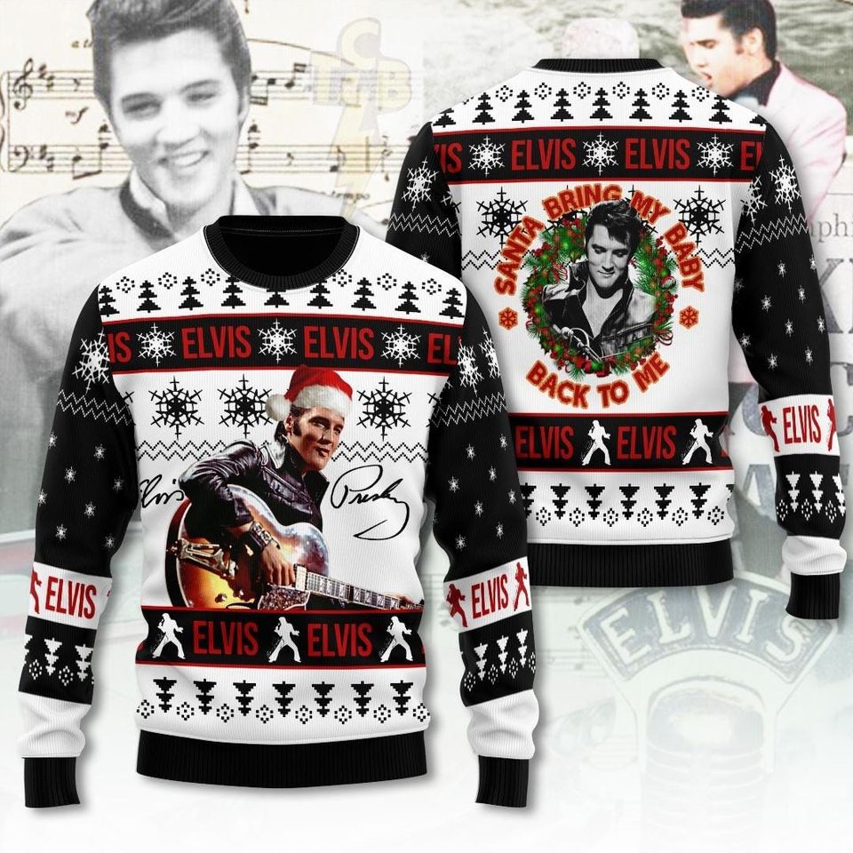 Elvis Presley Christmas Sweater, Vintage Music Lover