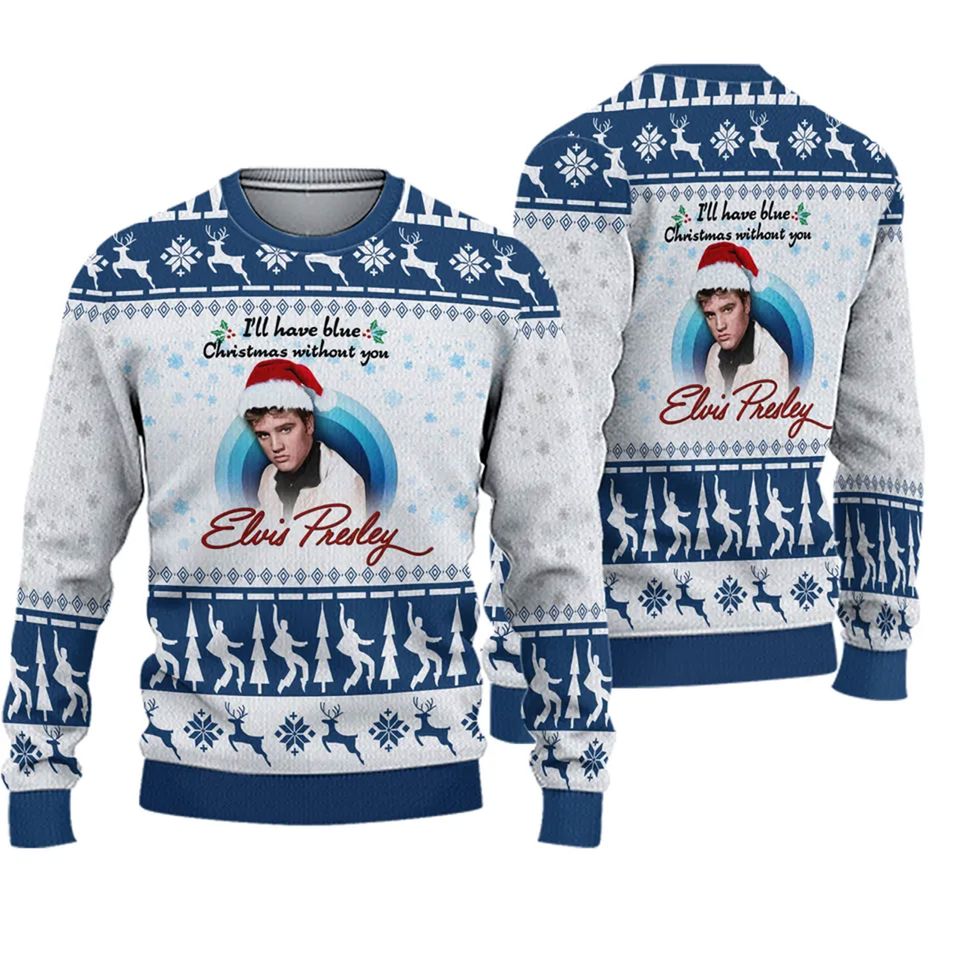 Elvis Presley Christmas Ugly Sweater