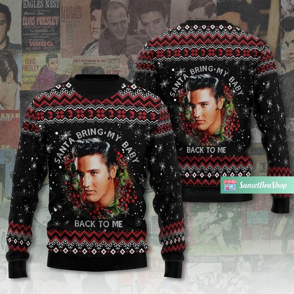 Elvis Presley Christmas Ugly Sweater