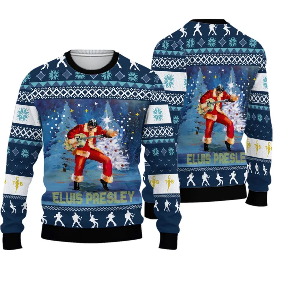 Elvis Presley Christmas Ugly Sweater