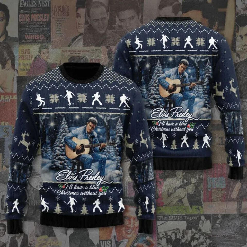 Elvis Presley Christmas Ugly Sweater