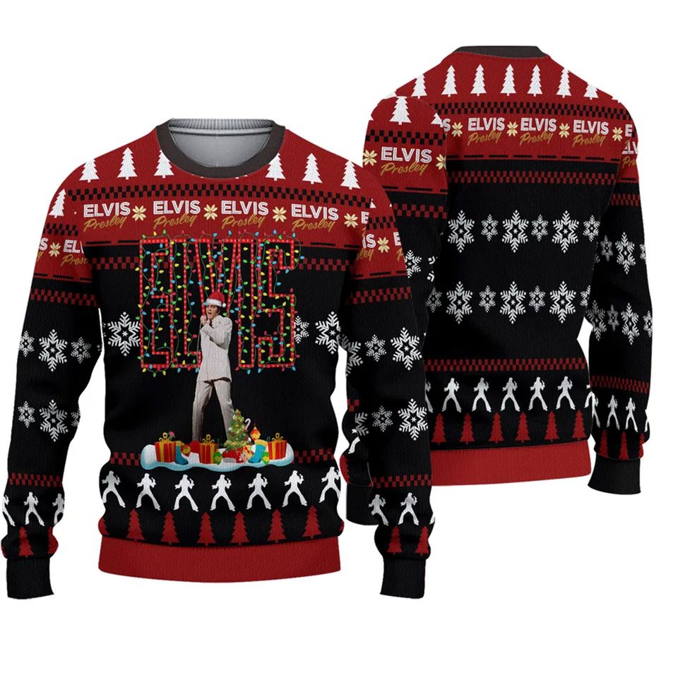 Elvis Presley Christmas Ugly Sweater