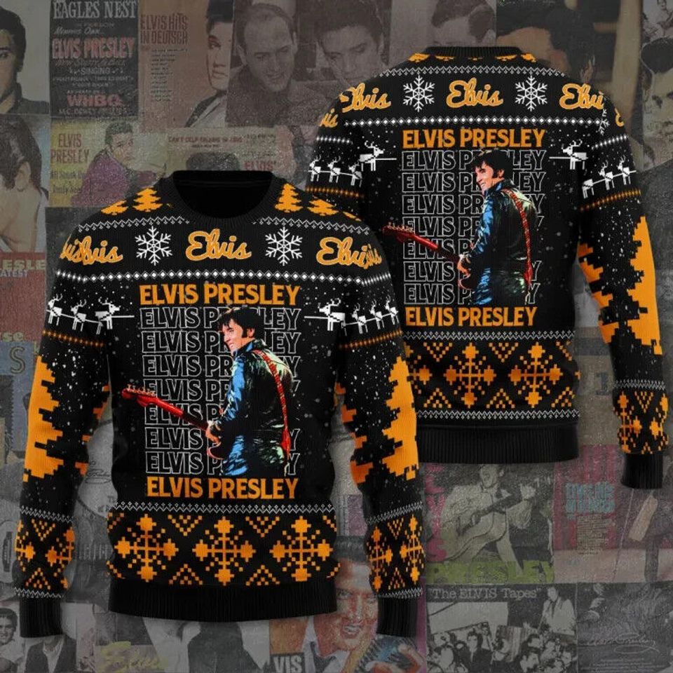 Elvis Presley Christmas Ugly Sweater