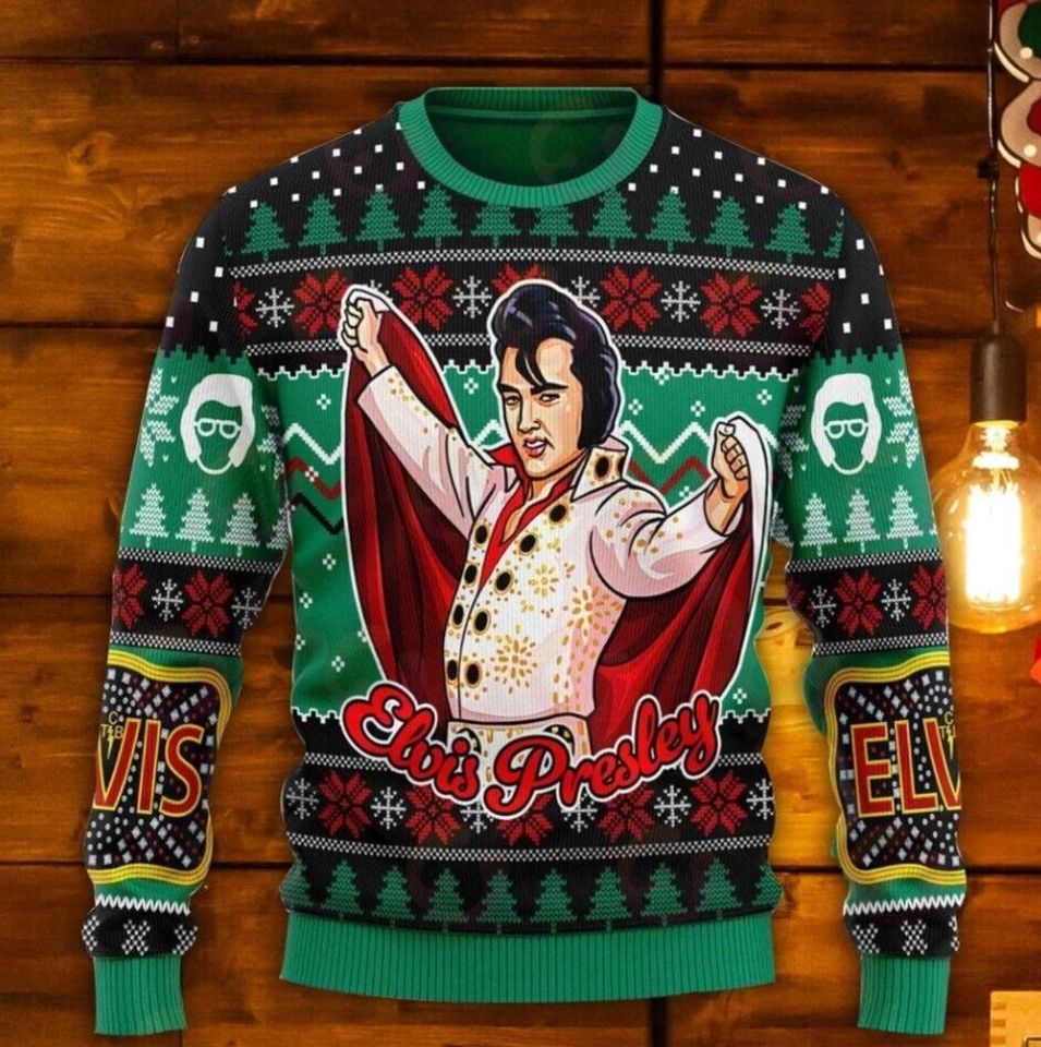 Elvis Presley Christmas Ugly Sweater