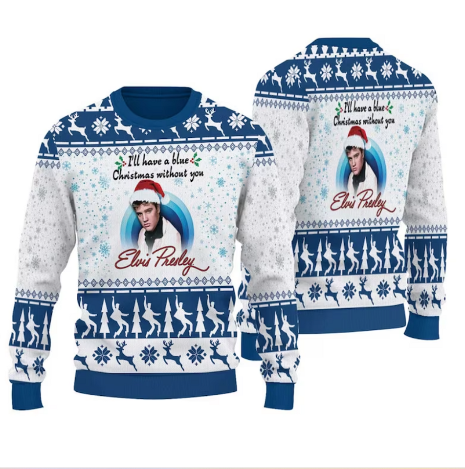 Elvis Presley Christmas Ugly Sweater