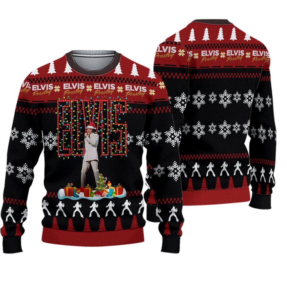 Elvis Presley Christmas Without You 2022 Ugly Sweater