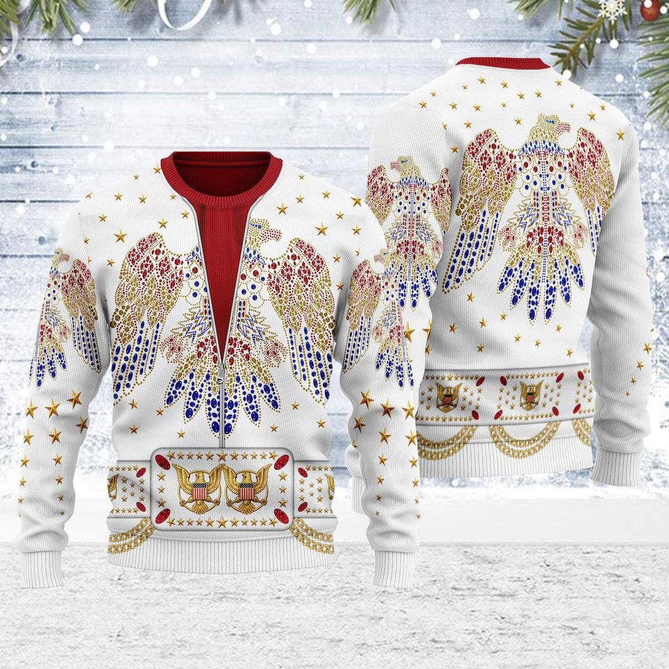 Elvis Presley Costumes Christmas Ugly Sweater