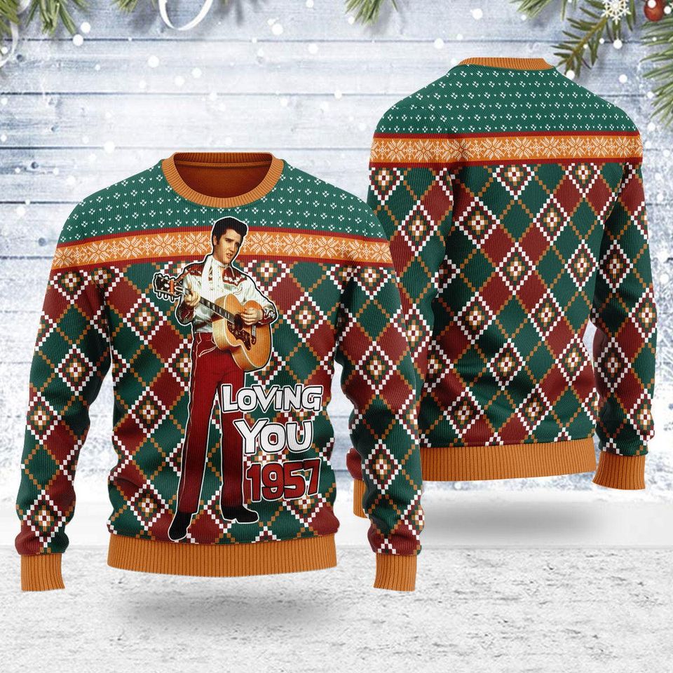 Elvis Presley 'Loving You' 1957 Christmas Ugly Sweater