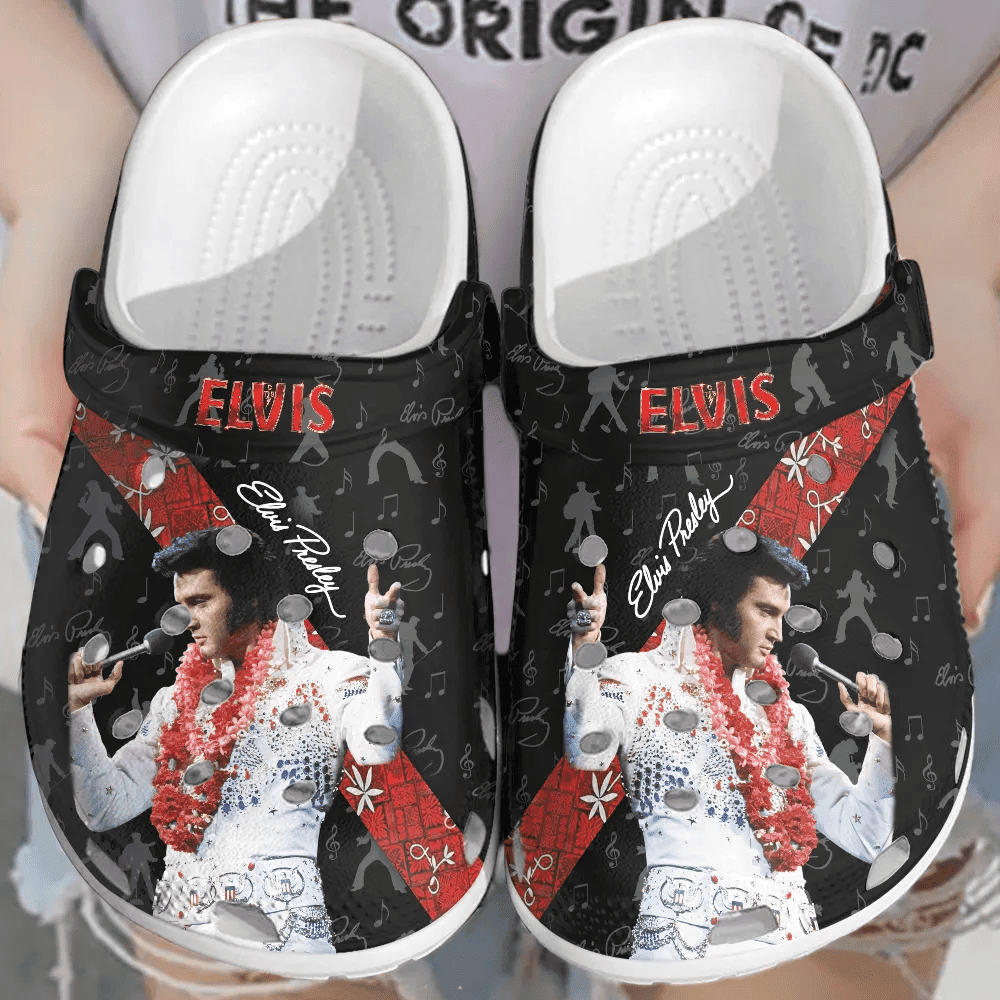 Elvis Presley Music Crocs Crocband Clogs Shoes Comfortable For Men Women and Kids