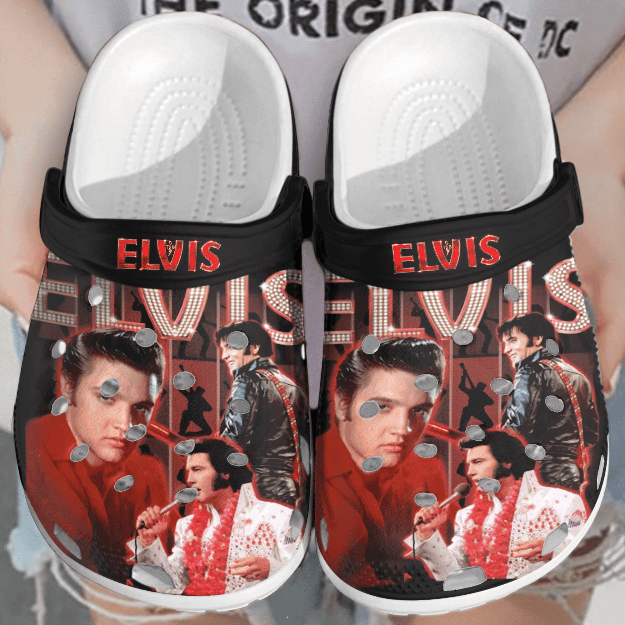 Elvis Presley Music Crocs Crocband Clogs Shoes Comfortable For Men Women and Kids