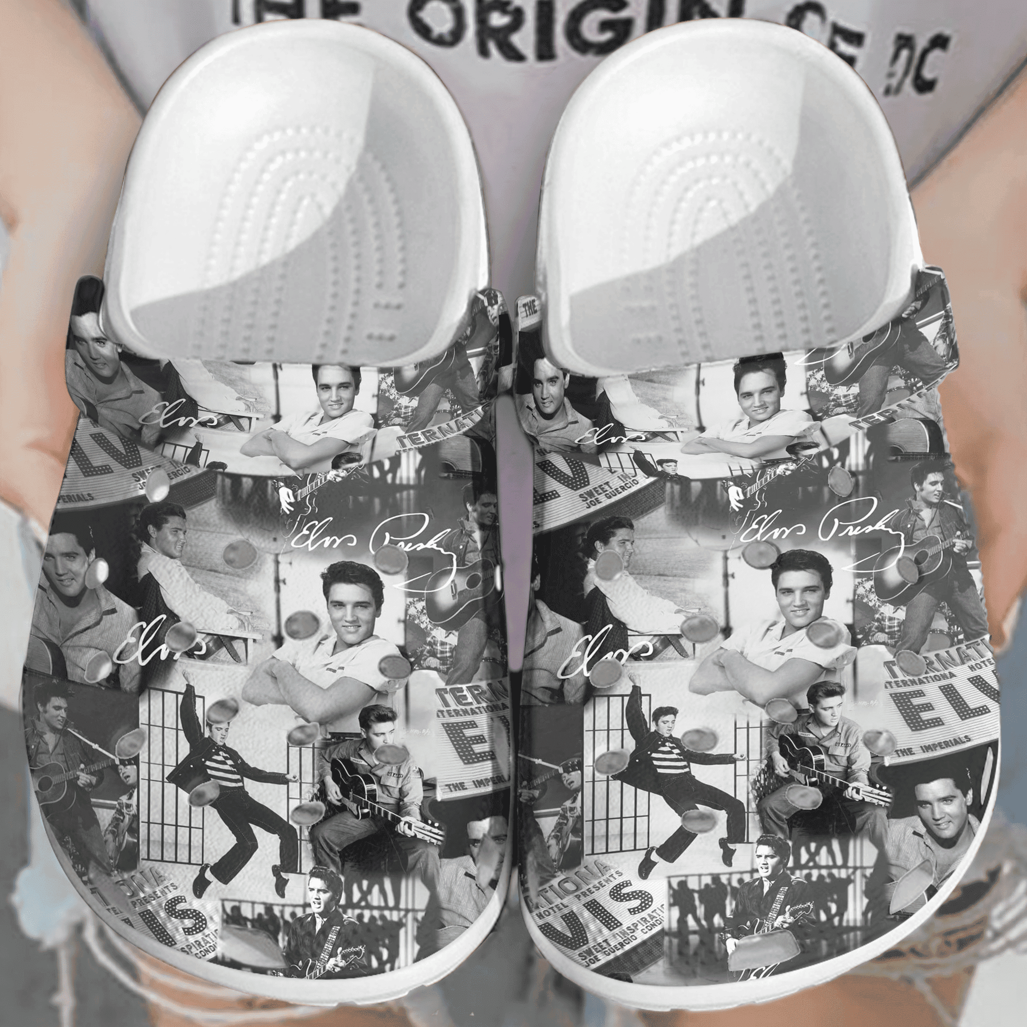 Elvis Presley Music Crocs Crocband Clogs Shoes Comfortable For Men Women and Kids