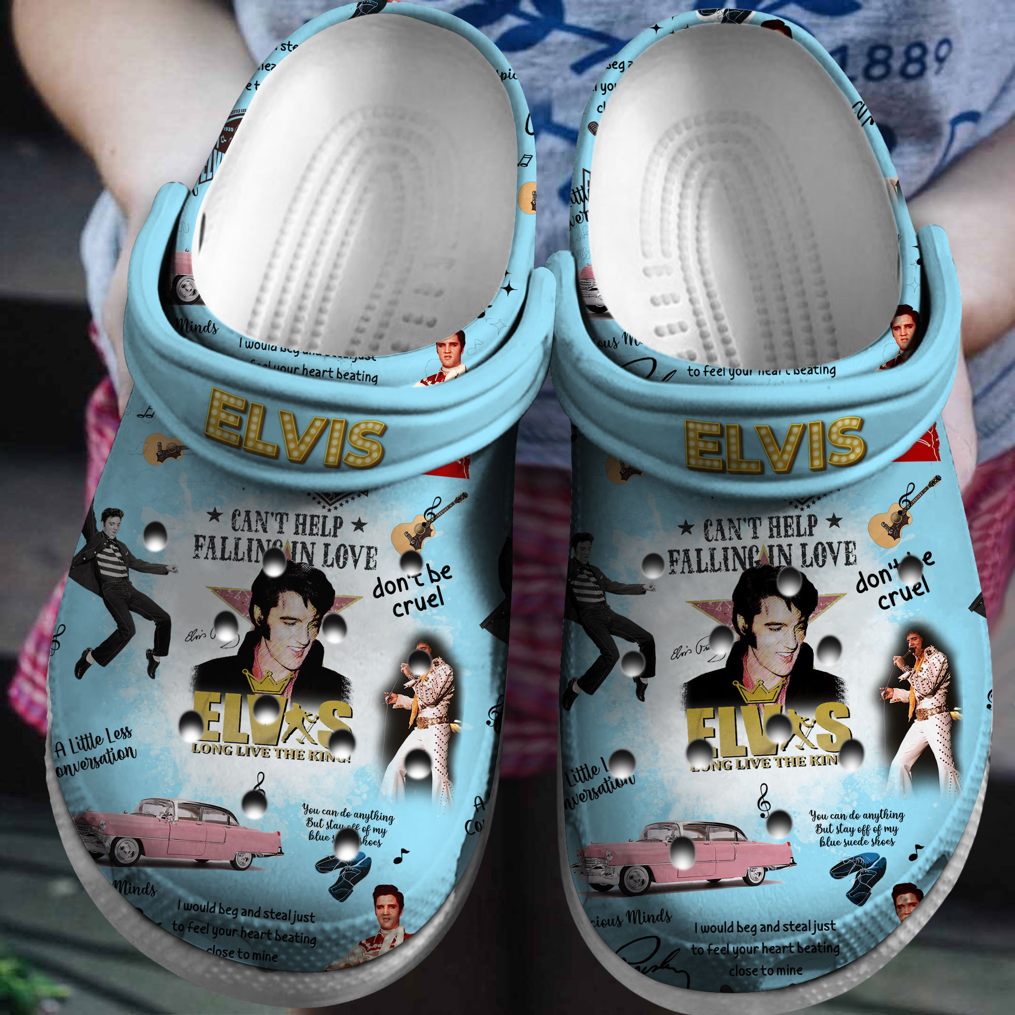 Elvis Presley Music Crocs Crocband Clogs Shoes Comfortable For Men Women and Kids