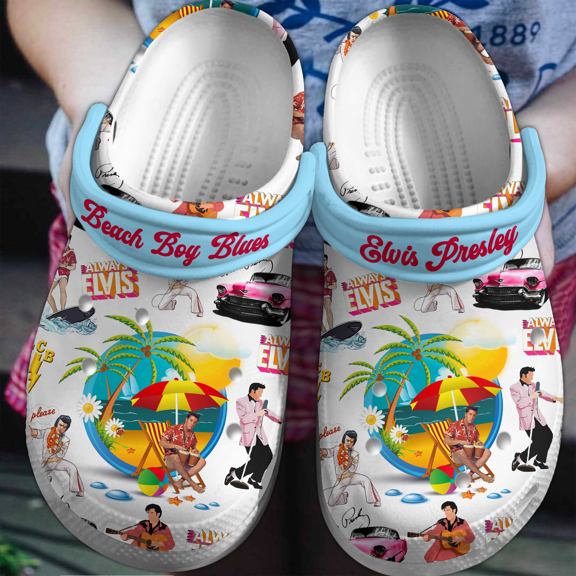 Elvis Presley Music Crocs Crocband Clogs Shoes Comfortable For Men Women and Kids
