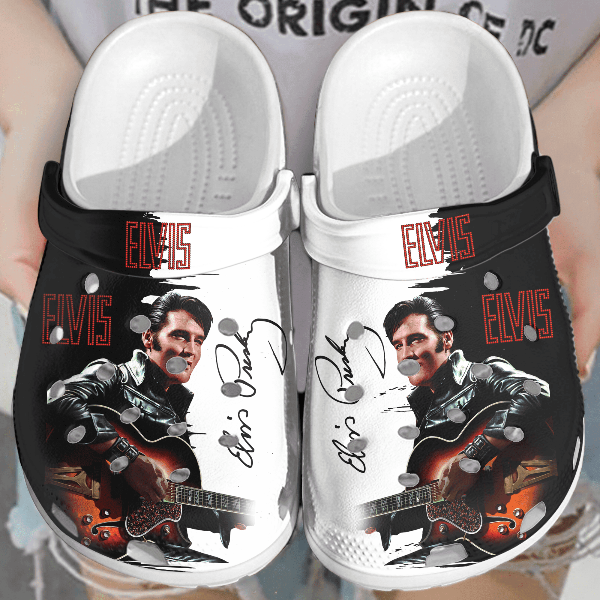 Elvis Presley Music Crocs Crocband Clogs Shoes Comfortable For Men Women and Kids