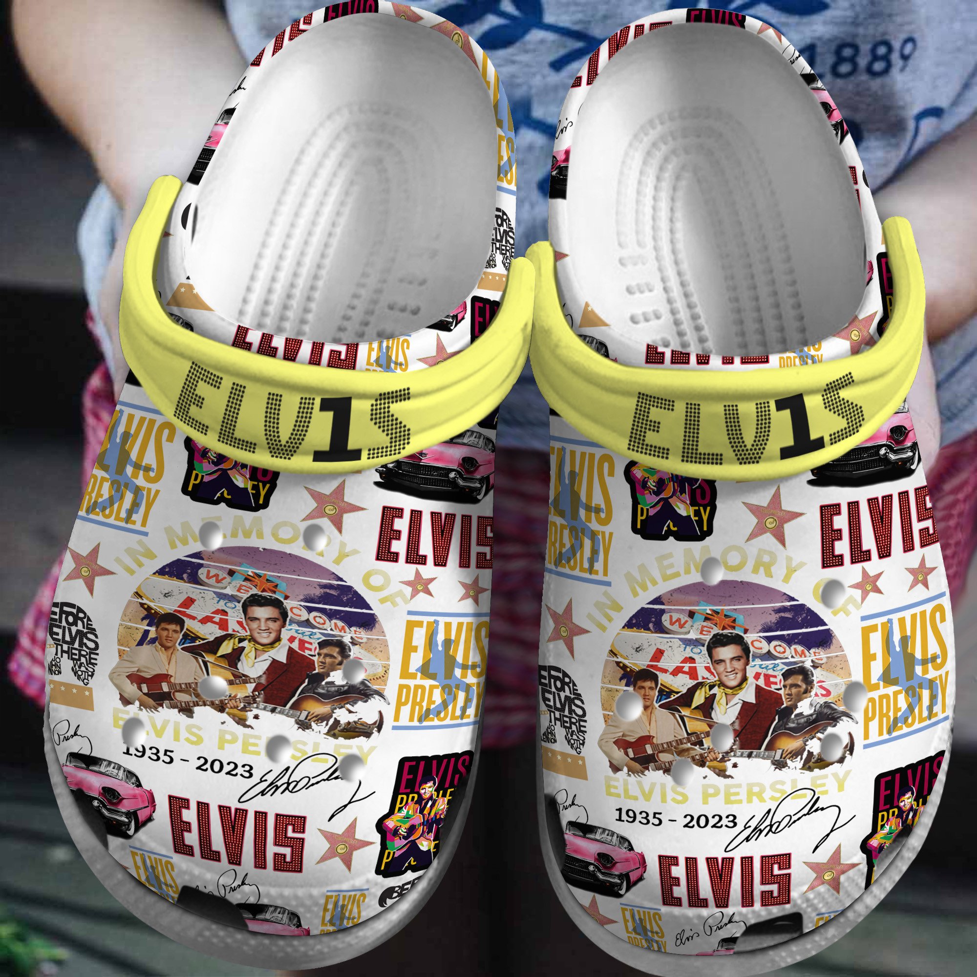 Elvis Presley Music Crocs Crocband Clogs Shoes Comfortable For Men Women and Kids