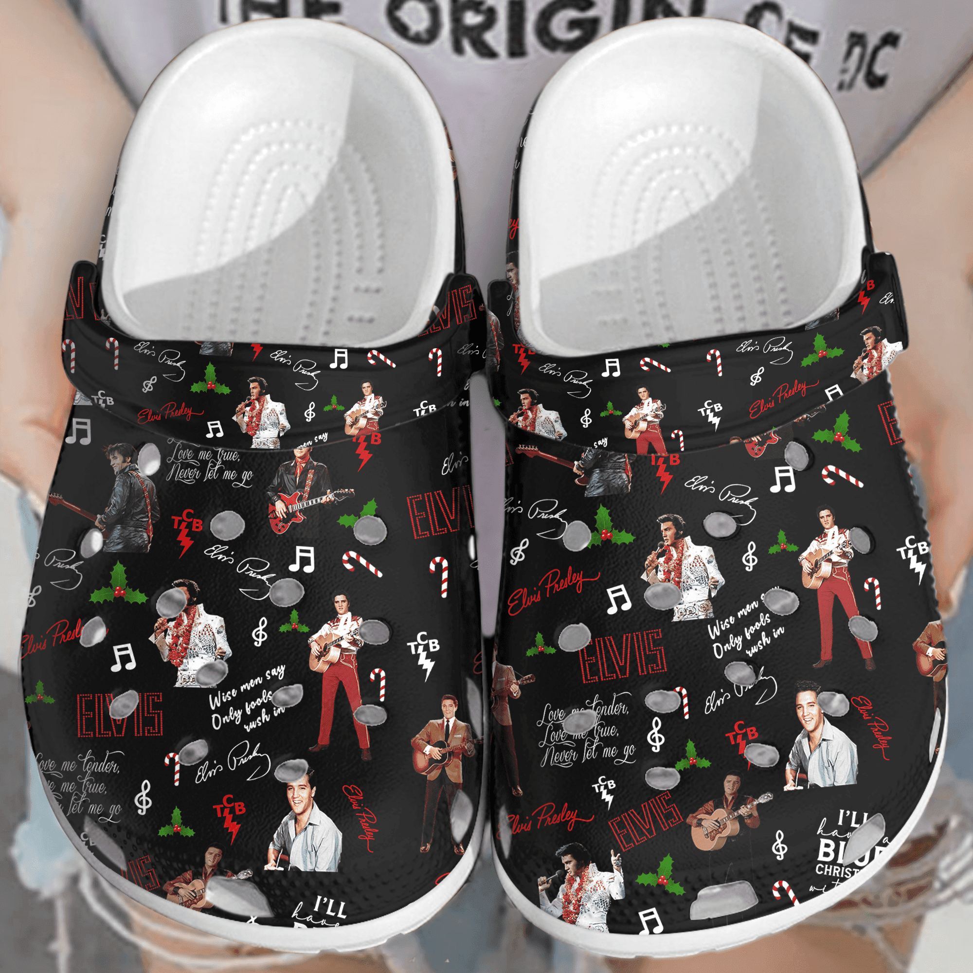 Elvis Presley Music Crocs Crocband Clogs Shoes Comfortable For Men Women and Kids