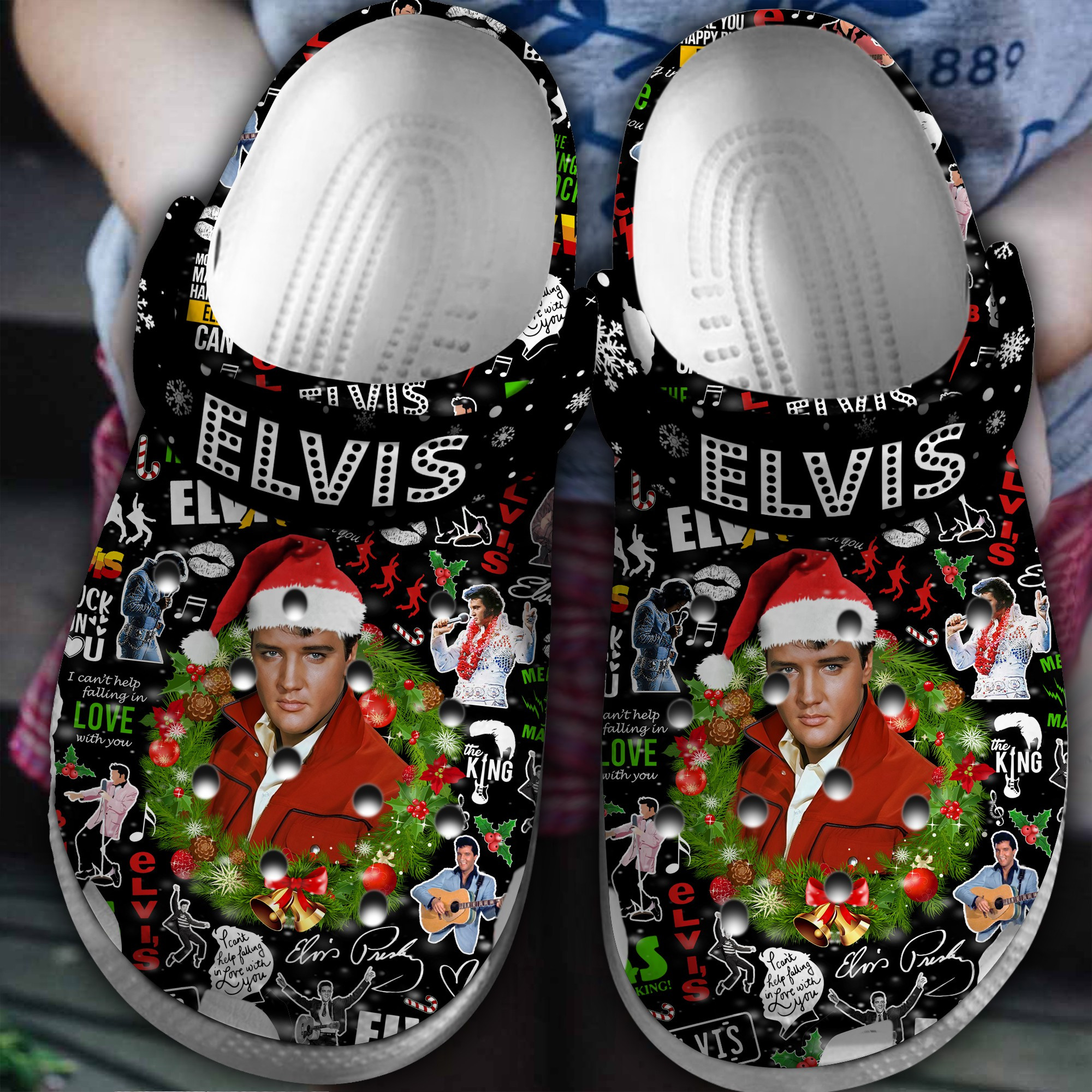 Elvis Presley Music Crocs Crocband Clogs Shoes Comfortable For Men Women and Kids