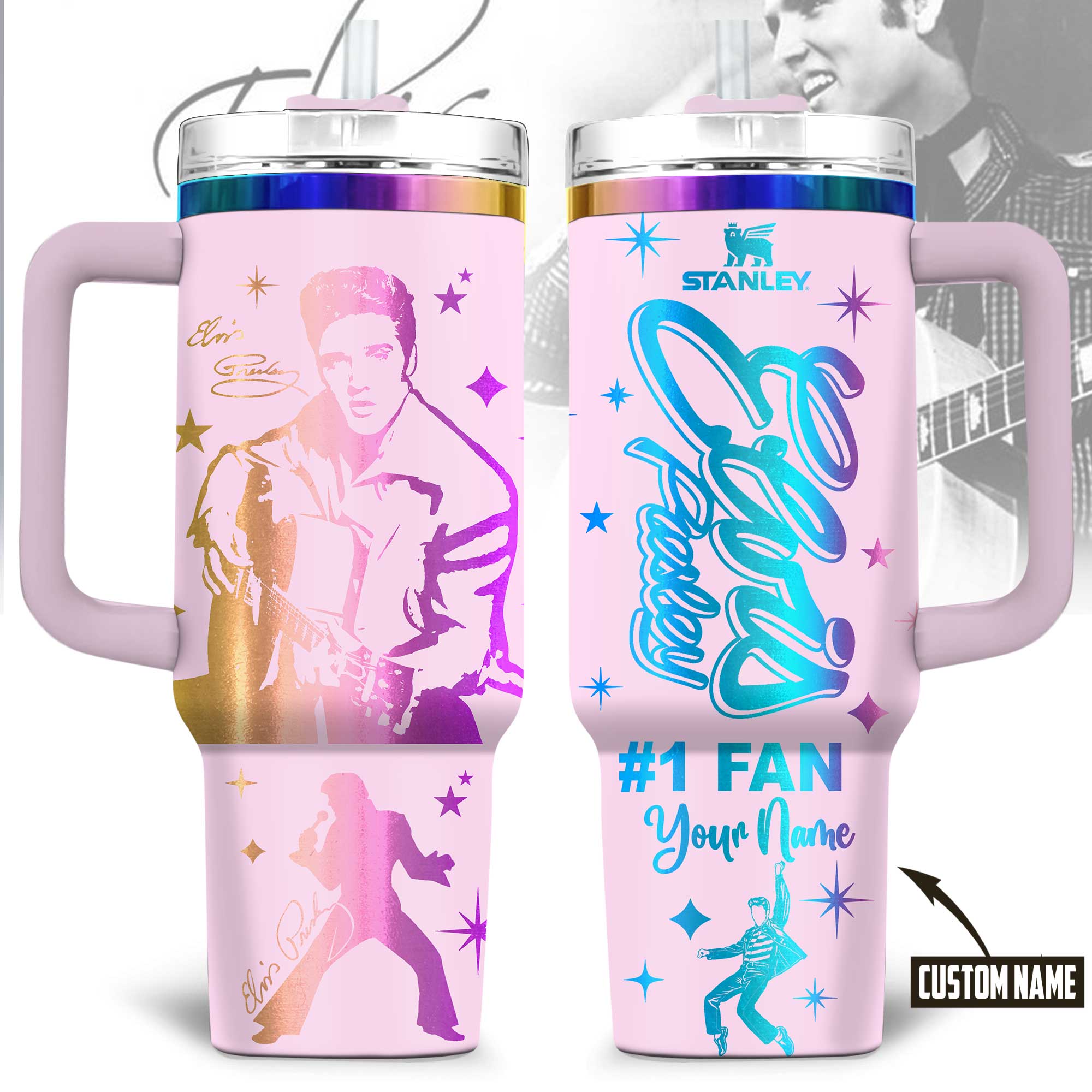 Elvis Presley Music Custom Stanley Cup 40 oz 30 oz Tumbler With HandleTVC2301169
