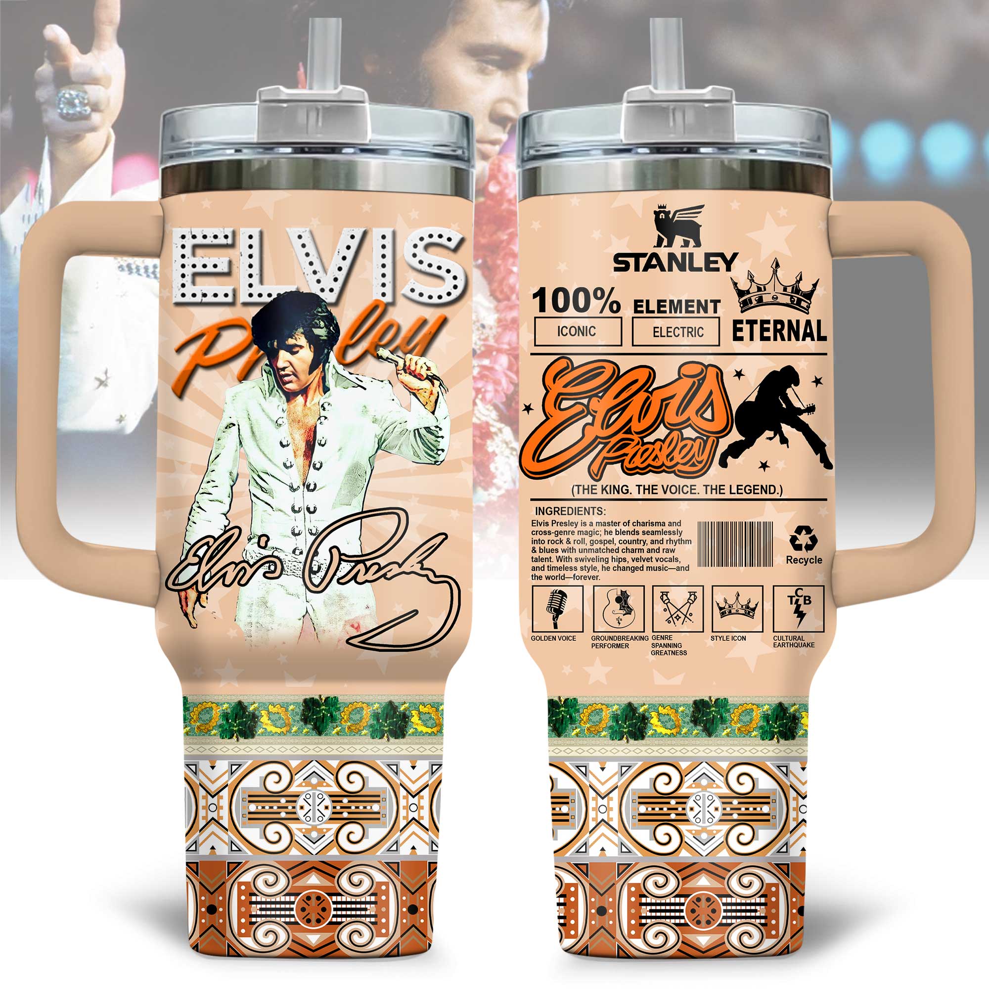 Elvis Presley Music Custom Stanley Cup 40 oz 30 oz Tumbler With HandleTVC2301176