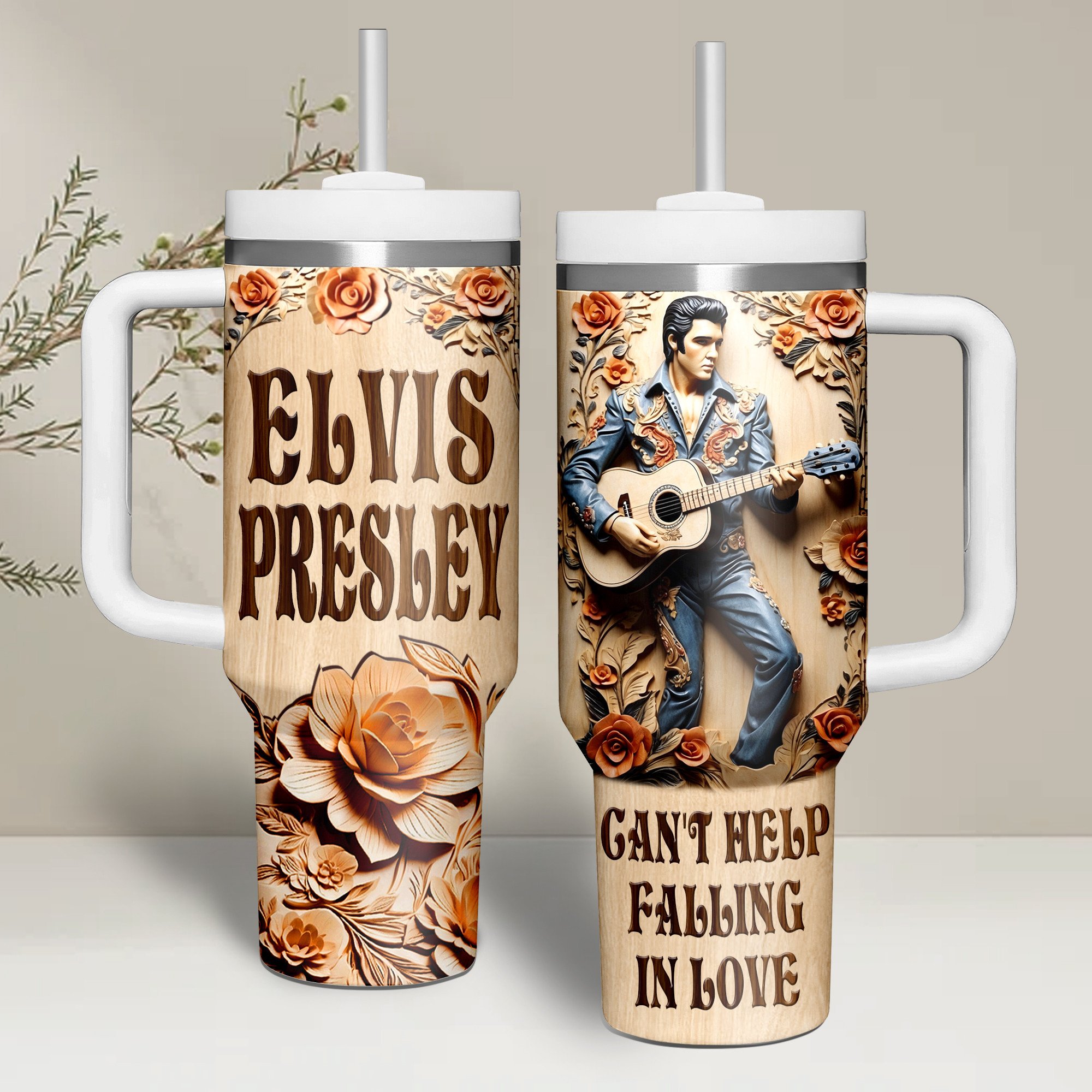 Elvis Presley Music Custom Stanley Cup 40 oz 30 oz Tumbler With HandleTVC2301286