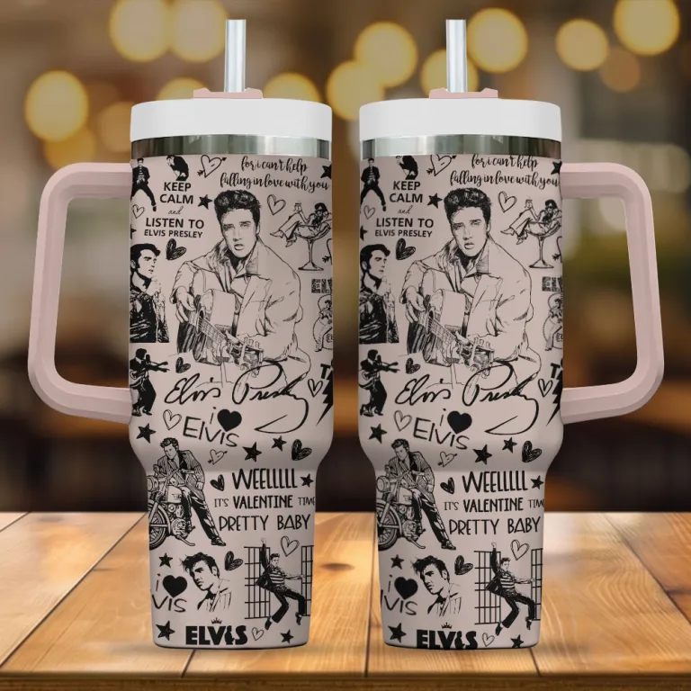 Elvis Presley Music Custom Stanley Cup 40 oz 30 oz Tumbler With HandleTVC2301286