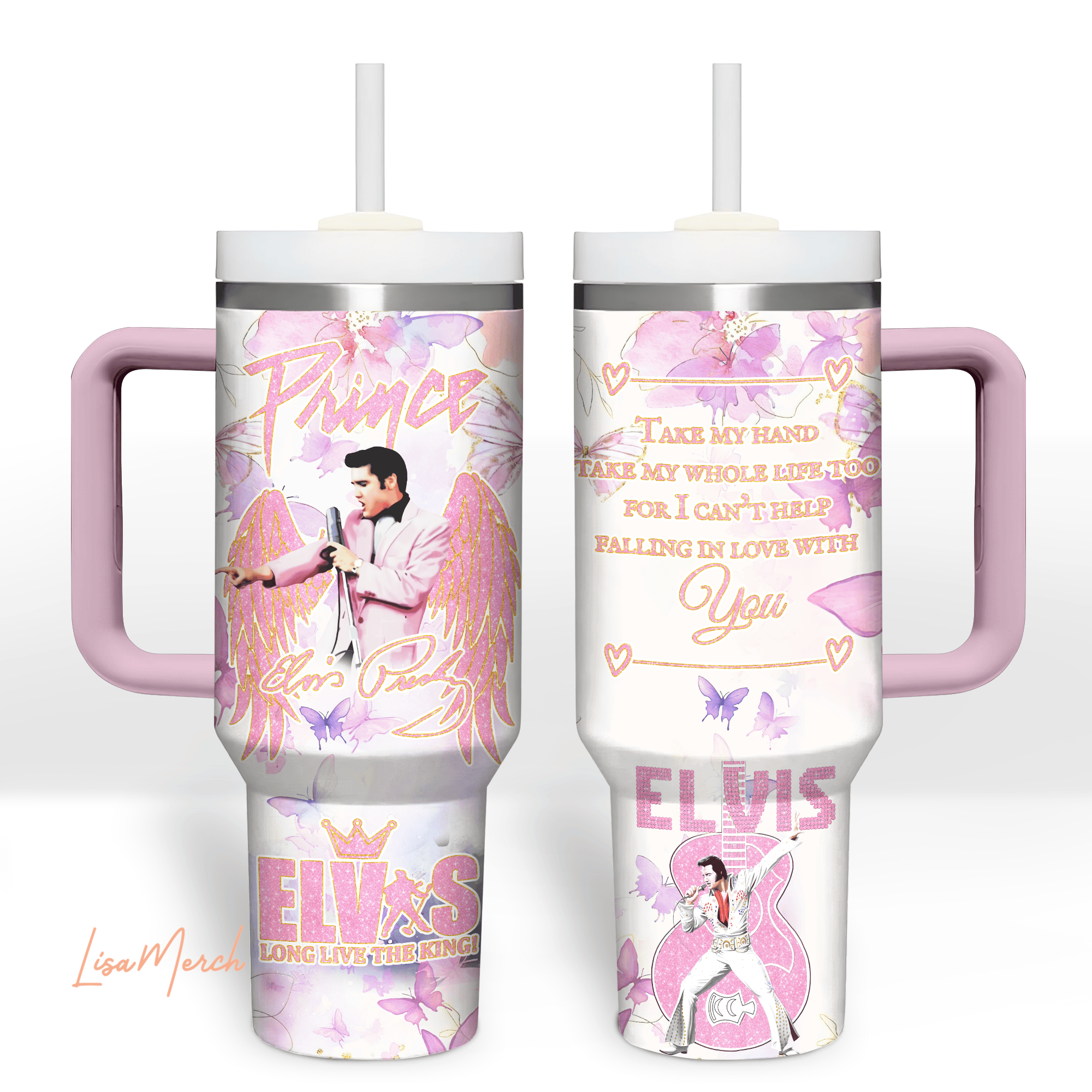 Elvis Presley Music Custom Stanley Cup 40 oz 30 oz Tumbler With HandleTVC2301308