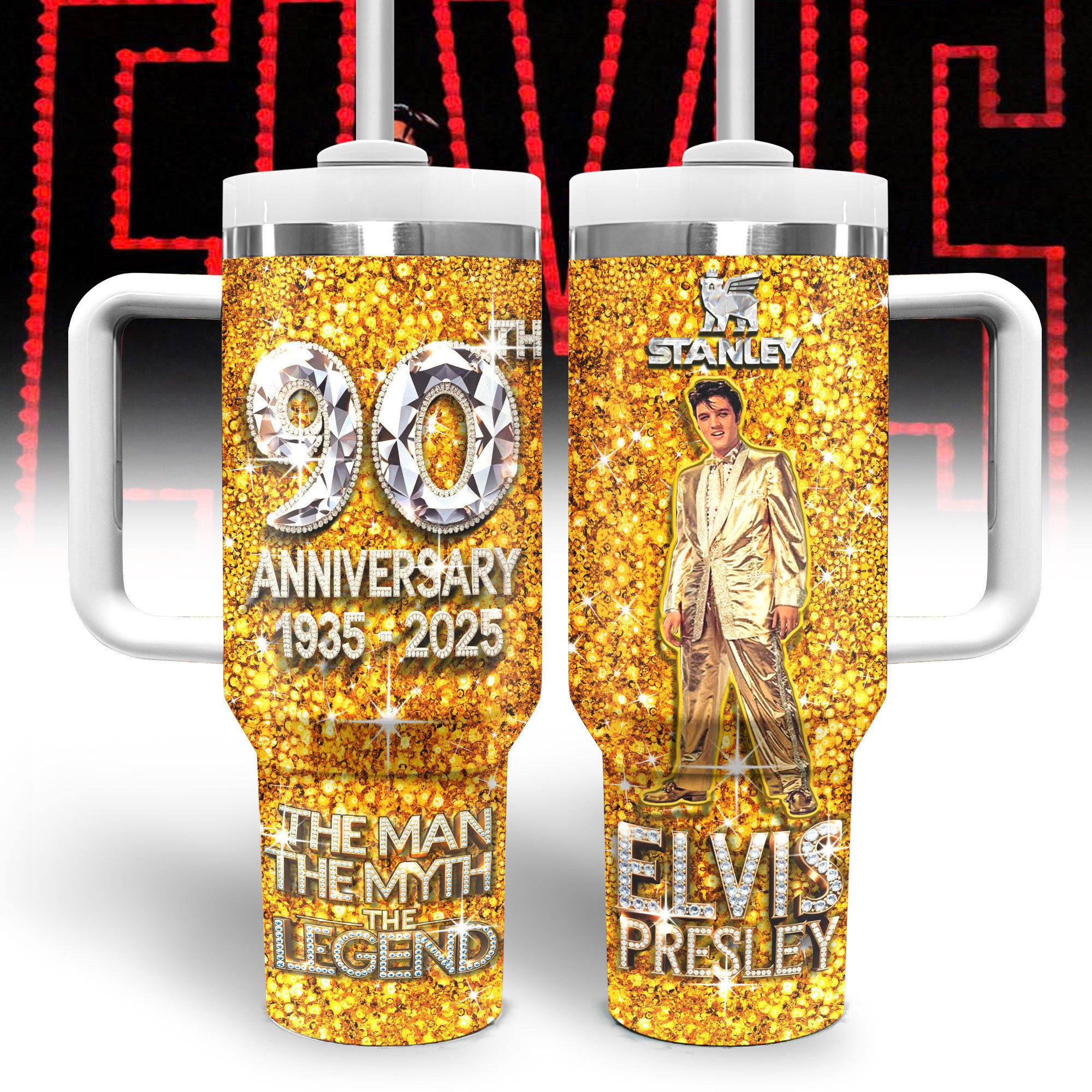 Elvis Presley Music Custom Stanley Cup 40 oz 30 oz Tumbler With HandleTVC2301345