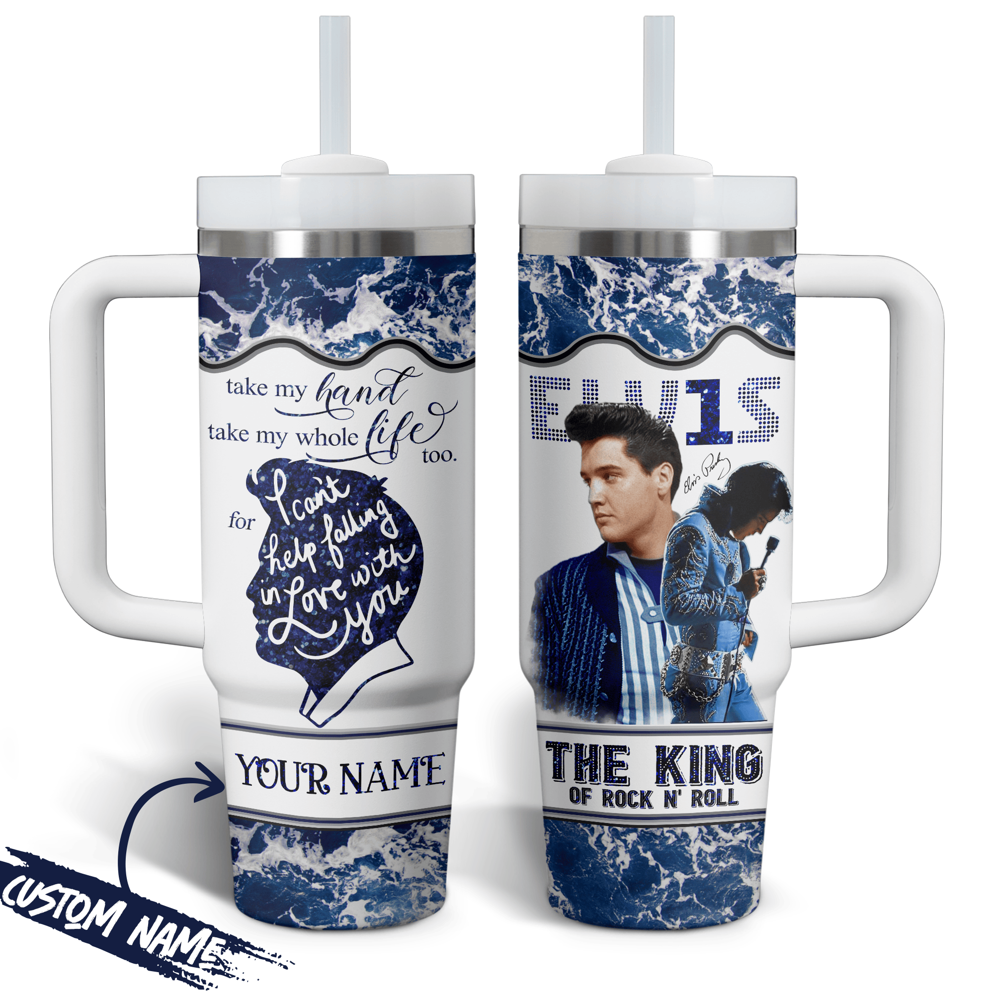 Elvis Presley Music Custom Stanley Cup 40 oz 30 oz Tumbler With HandleTVC2301525