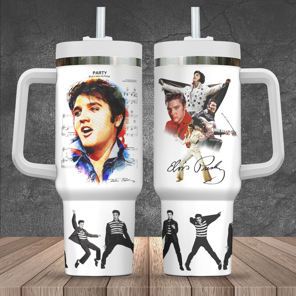 Elvis Presley Music Custom Stanley Cup 40 oz 30 oz Tumbler With HandleTVC2301717