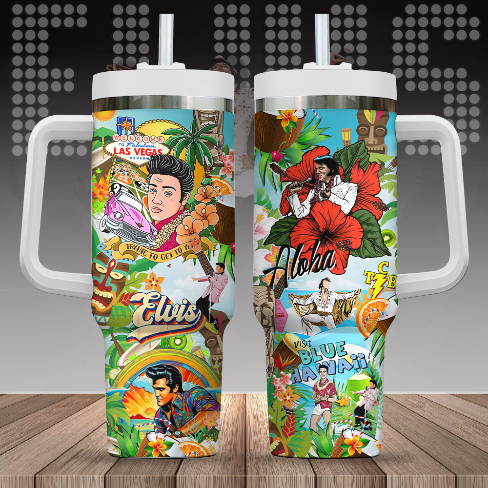 Elvis Presley Music Custom Stanley Cup 40 oz 30 oz Tumbler With HandleTVC2301720
