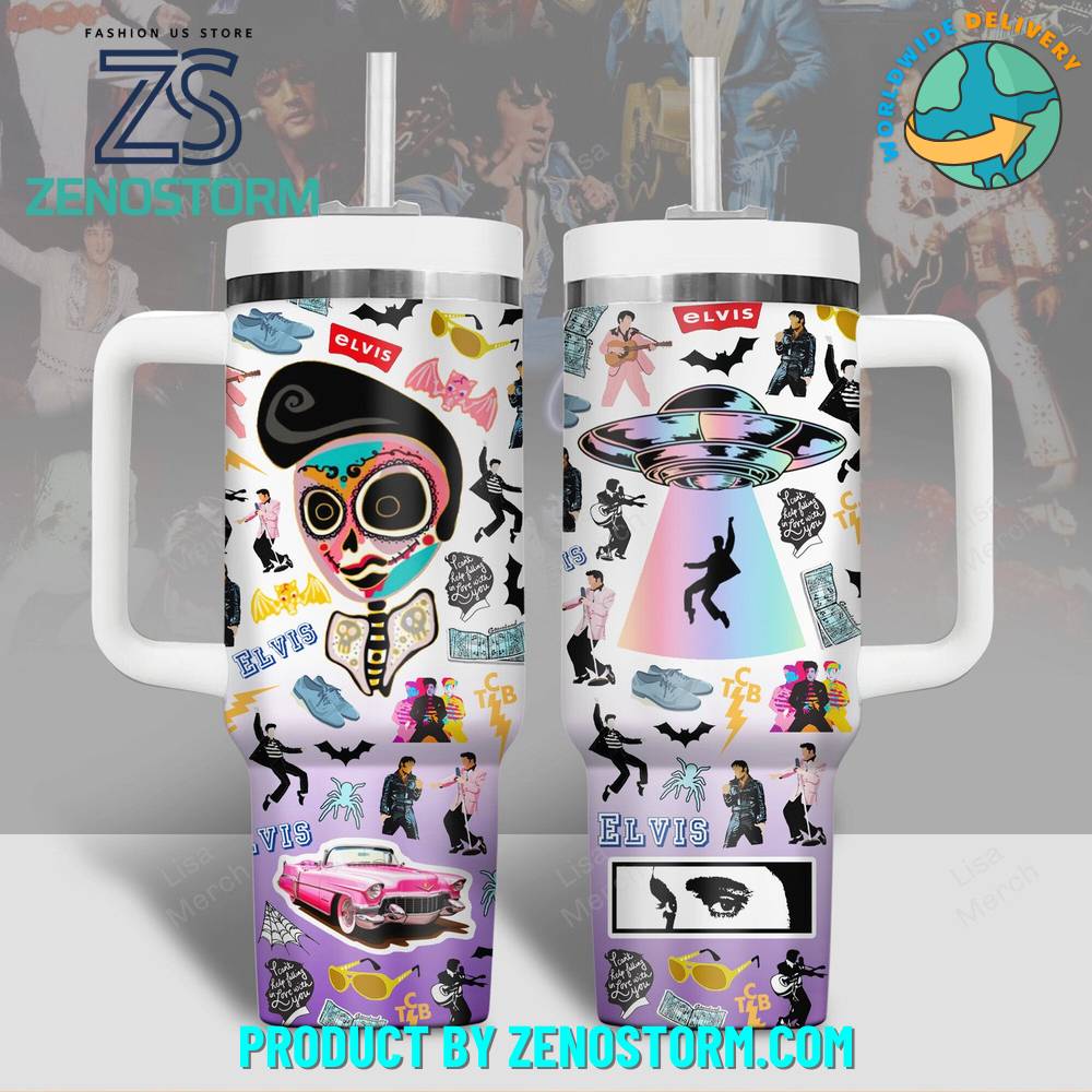 Elvis Presley Music Halloween Custom Stanley Cup 40 oz 30 oz Tumbler With HandleTVC2301418