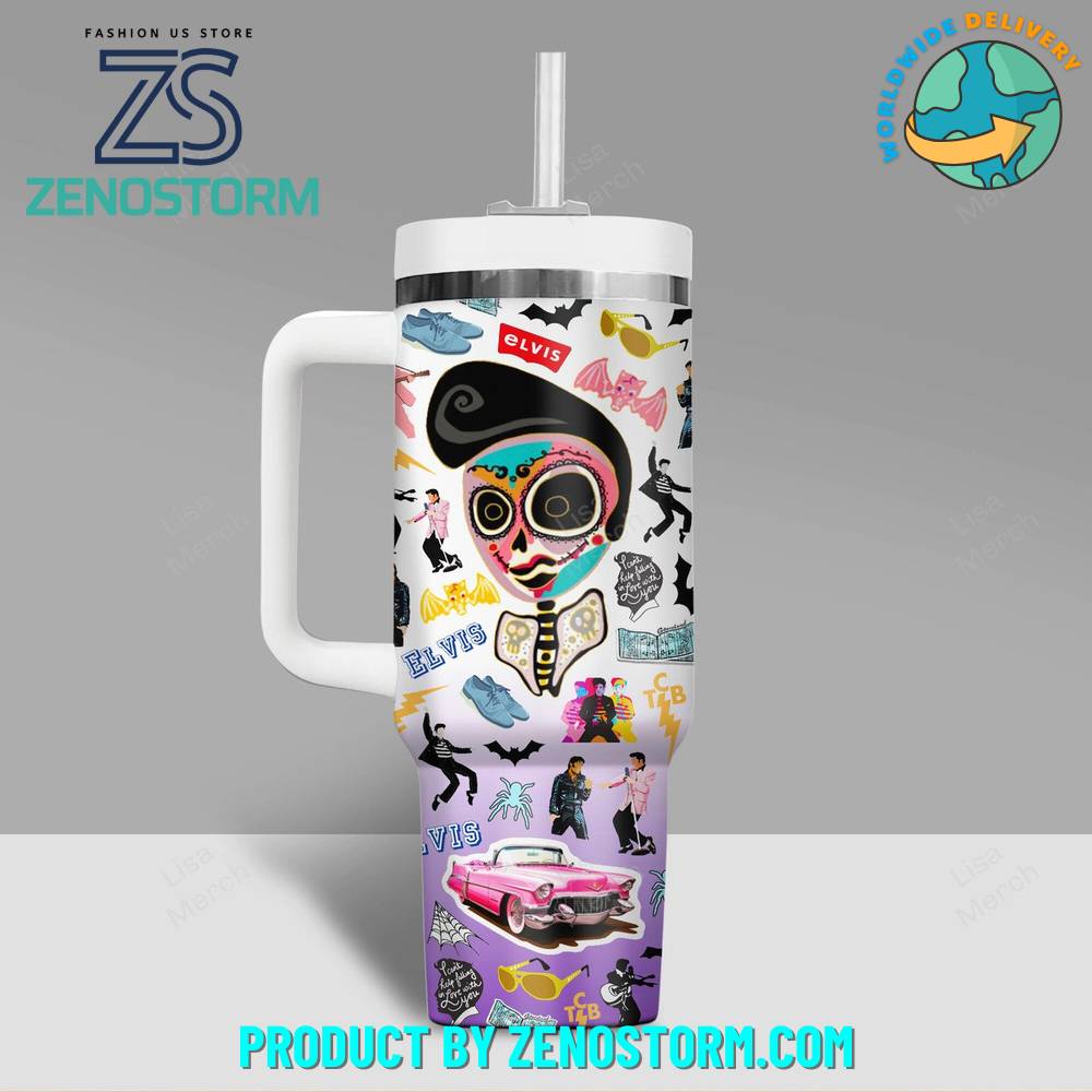 Elvis Presley Music Halloween Custom Stanley Cup 40 oz 30 oz Tumbler With HandleTVC2301418 - Image 2