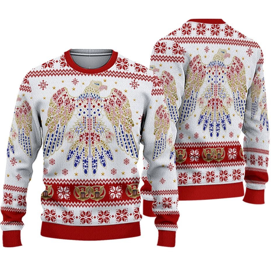 Elvis Presley Signature American Eagle Ugly Christmas Sweater