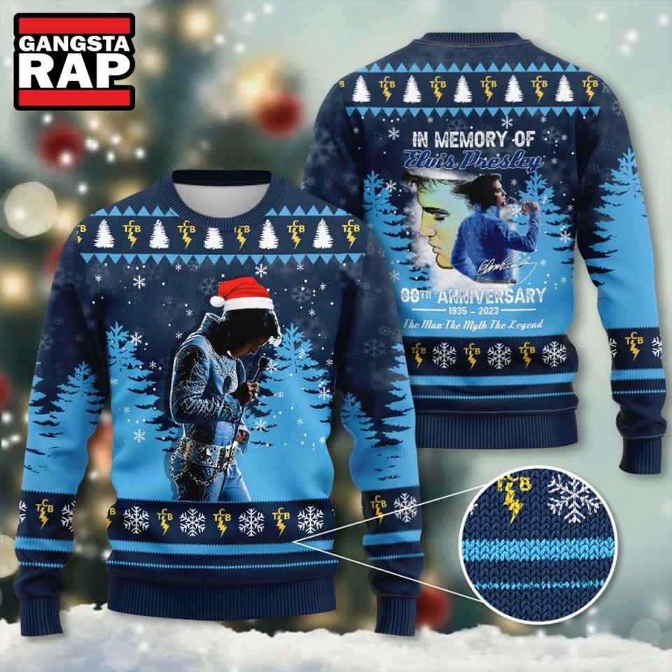 Elvis Presley The Man The Myth The Legend Ugly Christmas Sweater