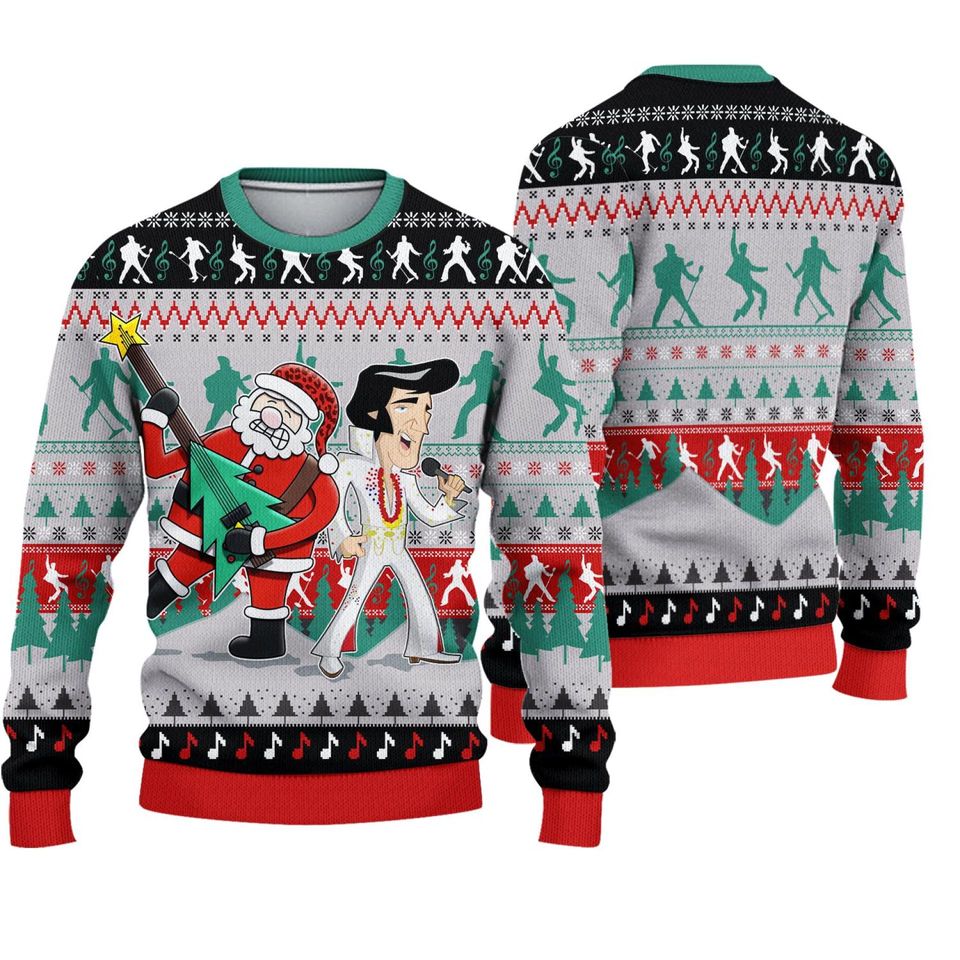 Elvis Presley Ugly Sweater, Elvis Presley Ugly Christmas Sweater