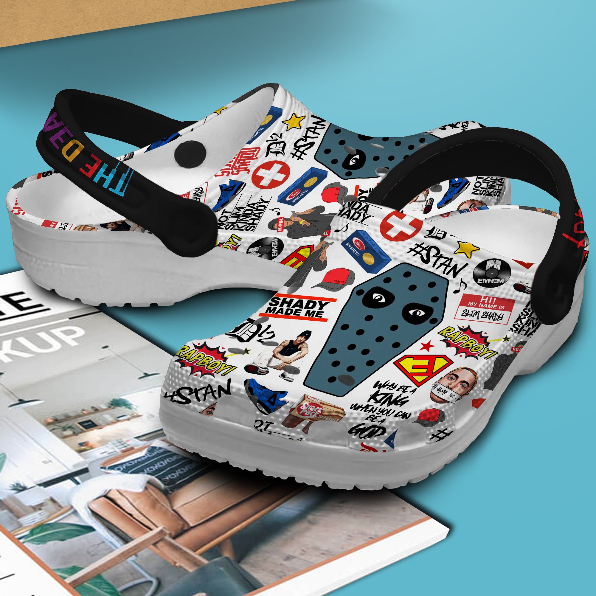 Eminem Music Crocs Crocband Clogs Shoes Comfortable For Men Women and Kids - Image 3