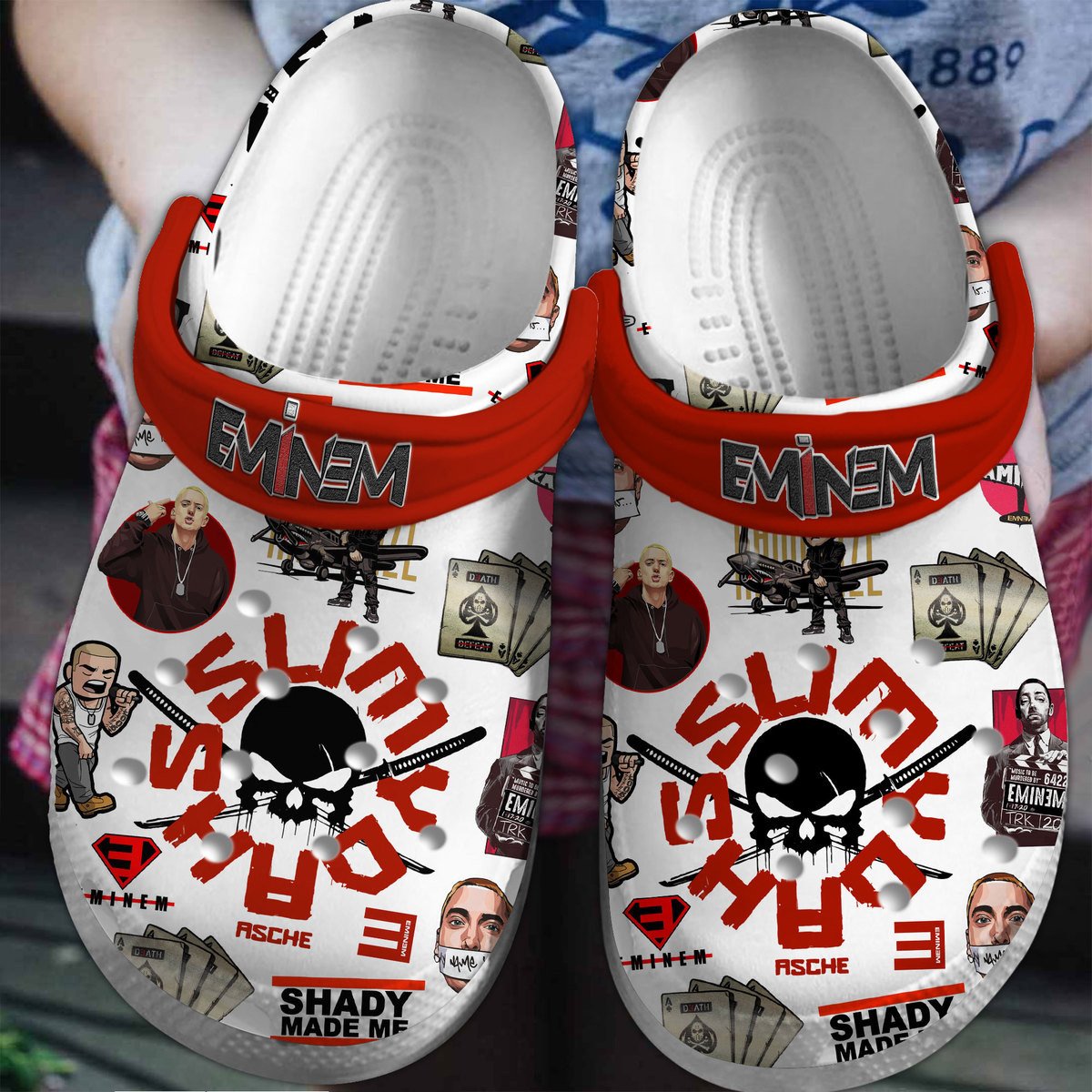 Eminem Music Crocs Crocband Clogs Shoes Comfortable For Men Women and Kids